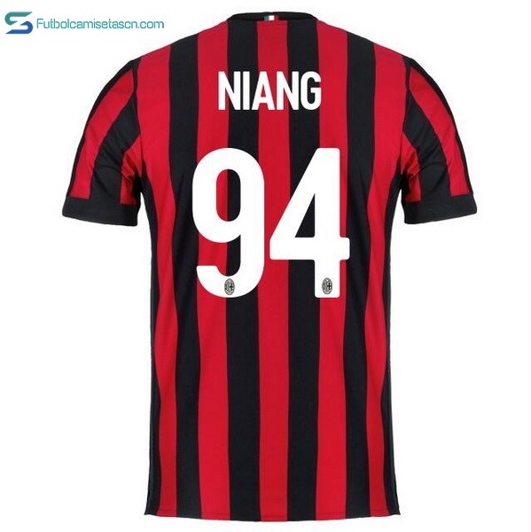 Camiseta Milan 1ª Niang 2017/18